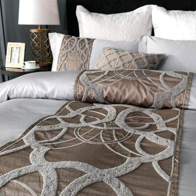 Chain of Luxury Gray Duvet Cover Set - Soft and Elegant | SateenLuxury