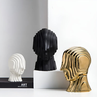 Ceramic Head Sculpture | GeoGold