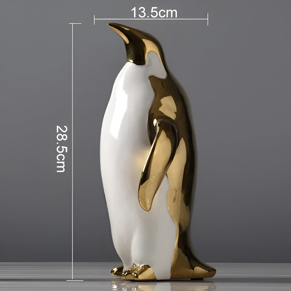 Gold Ceramic Penguin Sculpture | GoldenPengu