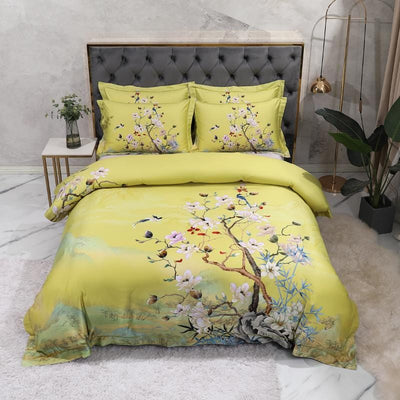 Mandarin Lime Green Duvet Cover Set – Luxurious and Comfortable | RainFresh