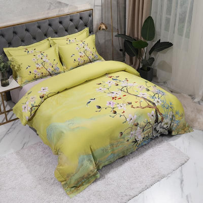 Mandarin Lime Green Duvet Cover Set – Luxurious and Comfortable | RainFresh