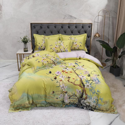 Mandarin Lime Green Duvet Cover Set – Luxurious and Comfortable | RainFresh