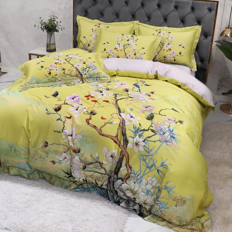 Mandarin Lime Green Duvet Cover Set – Luxurious and Comfortable | RainFresh