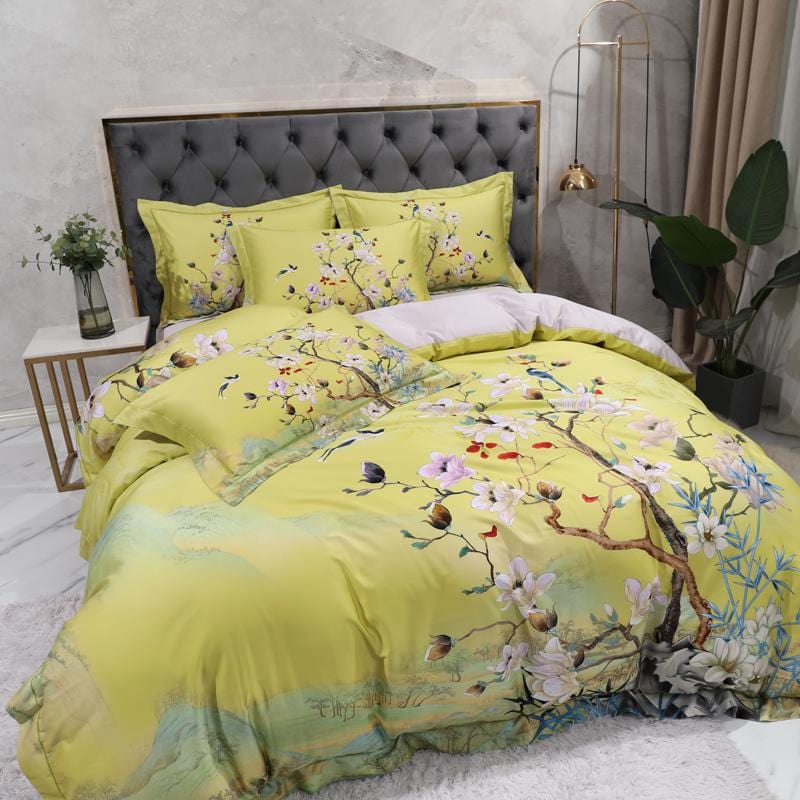 Mandarin Lime Green Duvet Cover Set – Luxurious and Comfortable | RainFresh