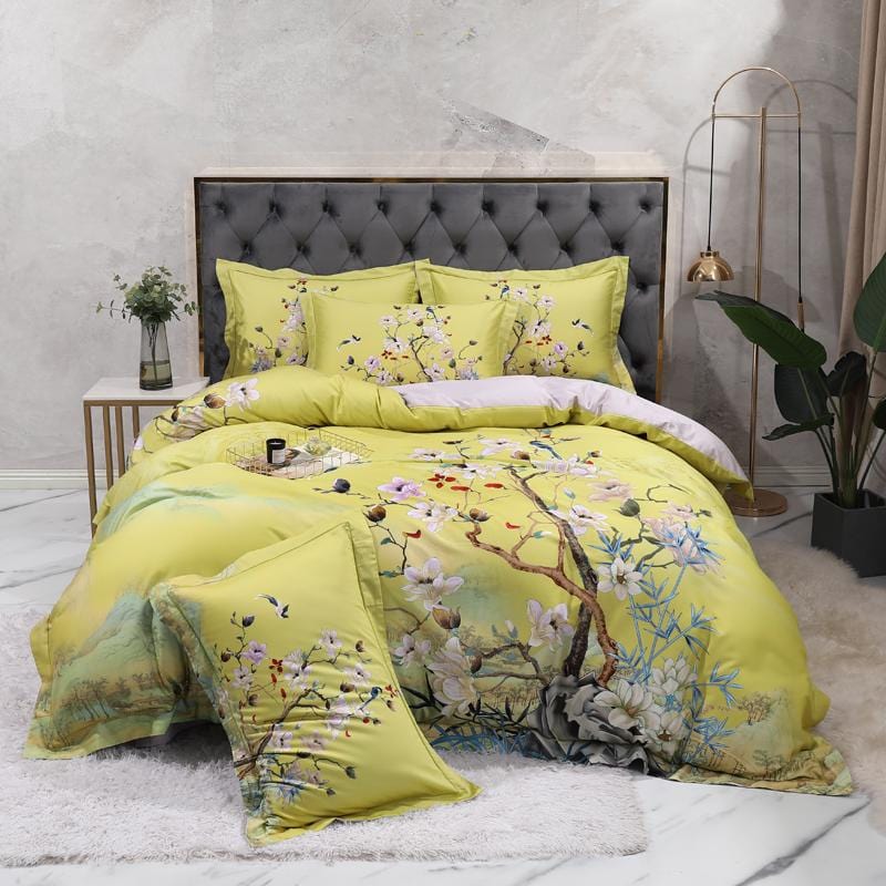 Mandarin Lime Green Duvet Cover Set – Luxurious and Comfortable | RainFresh