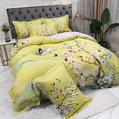 Mandarin Lime Green Duvet Cover Set – Luxurious and Comfortable | RainFresh