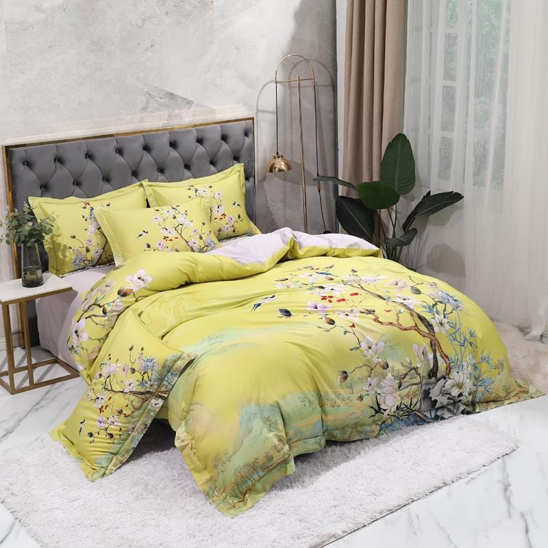 Mandarin Lime Green Duvet Cover Set – Luxurious and Comfortable | RainFresh