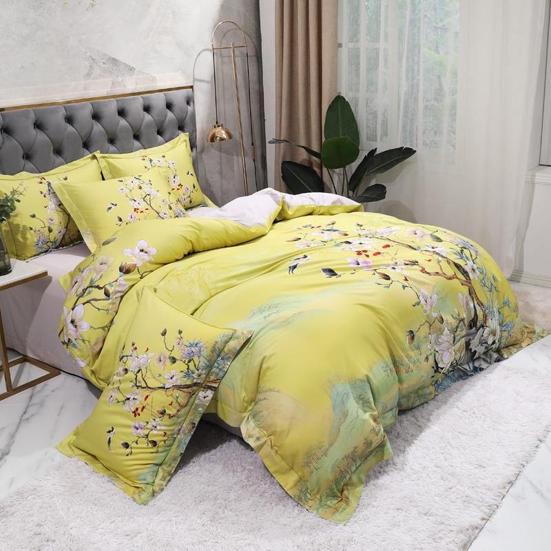 Mandarin Lime Green Duvet Cover Set – Luxurious and Comfortable | RainFresh