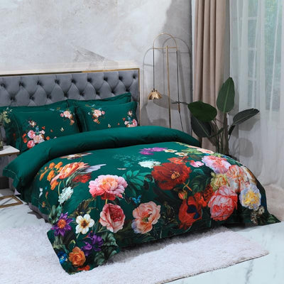 Emerald Green Duvet Cover Set – Luxurious and Sophisticated | SateenGem