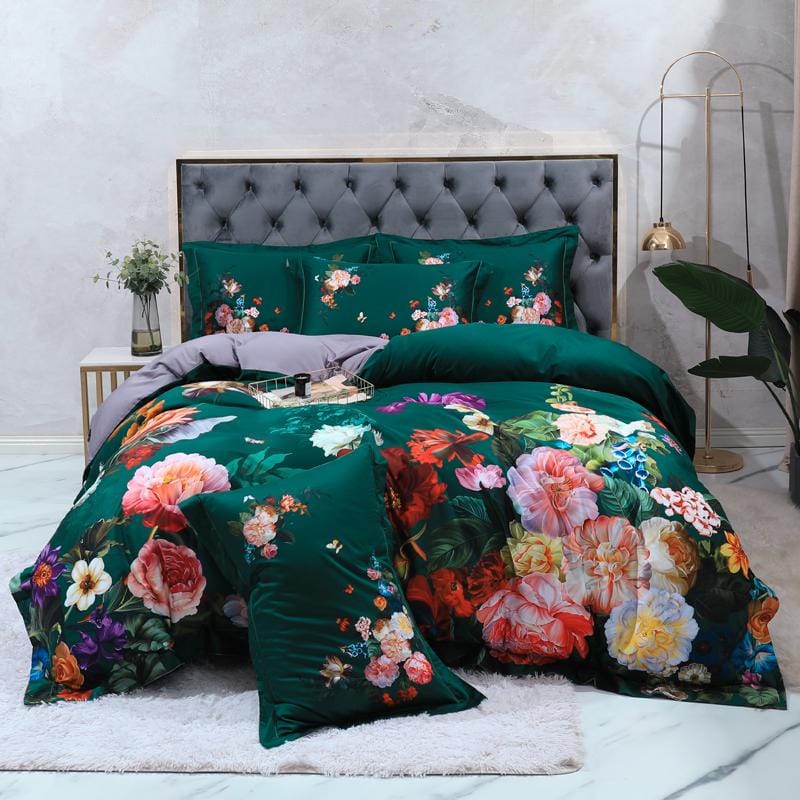 Emerald Green Duvet Cover Set – Luxurious and Sophisticated | SateenGem