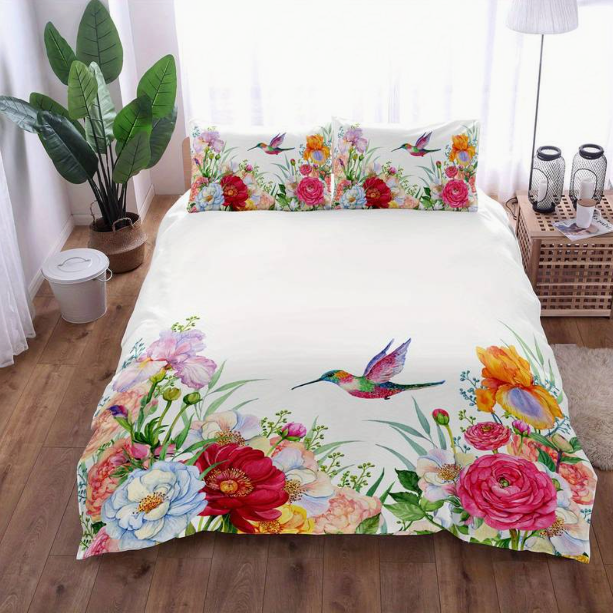 Colorful duvet with pillowcase | FloralBloom