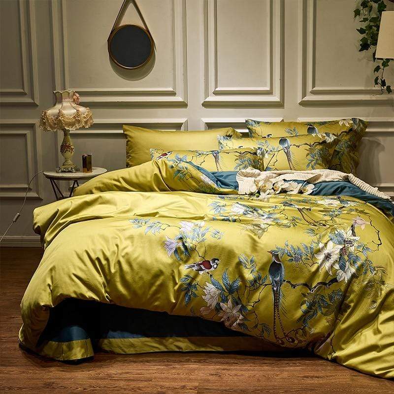 Tranquility Yellow Duvet Cover Set - Luxurious and Comfortable | SateenSoft