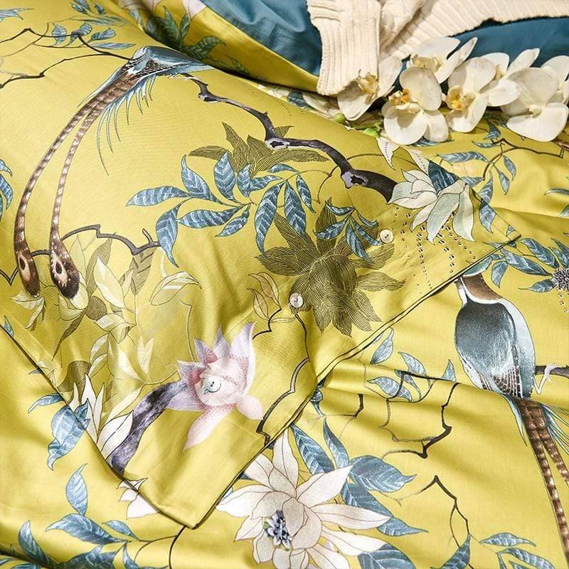 Tranquility Yellow Duvet Cover Set - Luxurious and Comfortable | SateenSoft