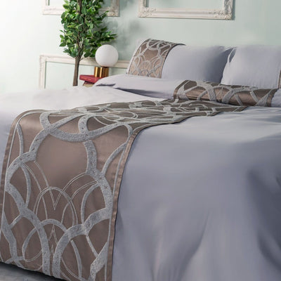 Chain of Luxury Gray Duvet Cover Set - Soft and Elegant | SateenLuxury