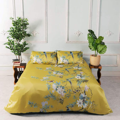 Tranquility Yellow Duvet Cover Set - Luxurious and Comfortable | SateenSoft