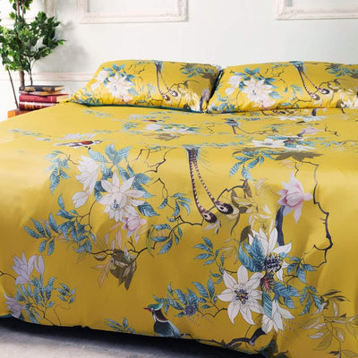 Tranquility Yellow Duvet Cover Set - Luxurious and Comfortable | SateenSoft