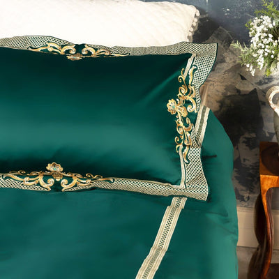 Vienna Green Duvet Cover Set - Luxurious and Sophisticated | RainElegance