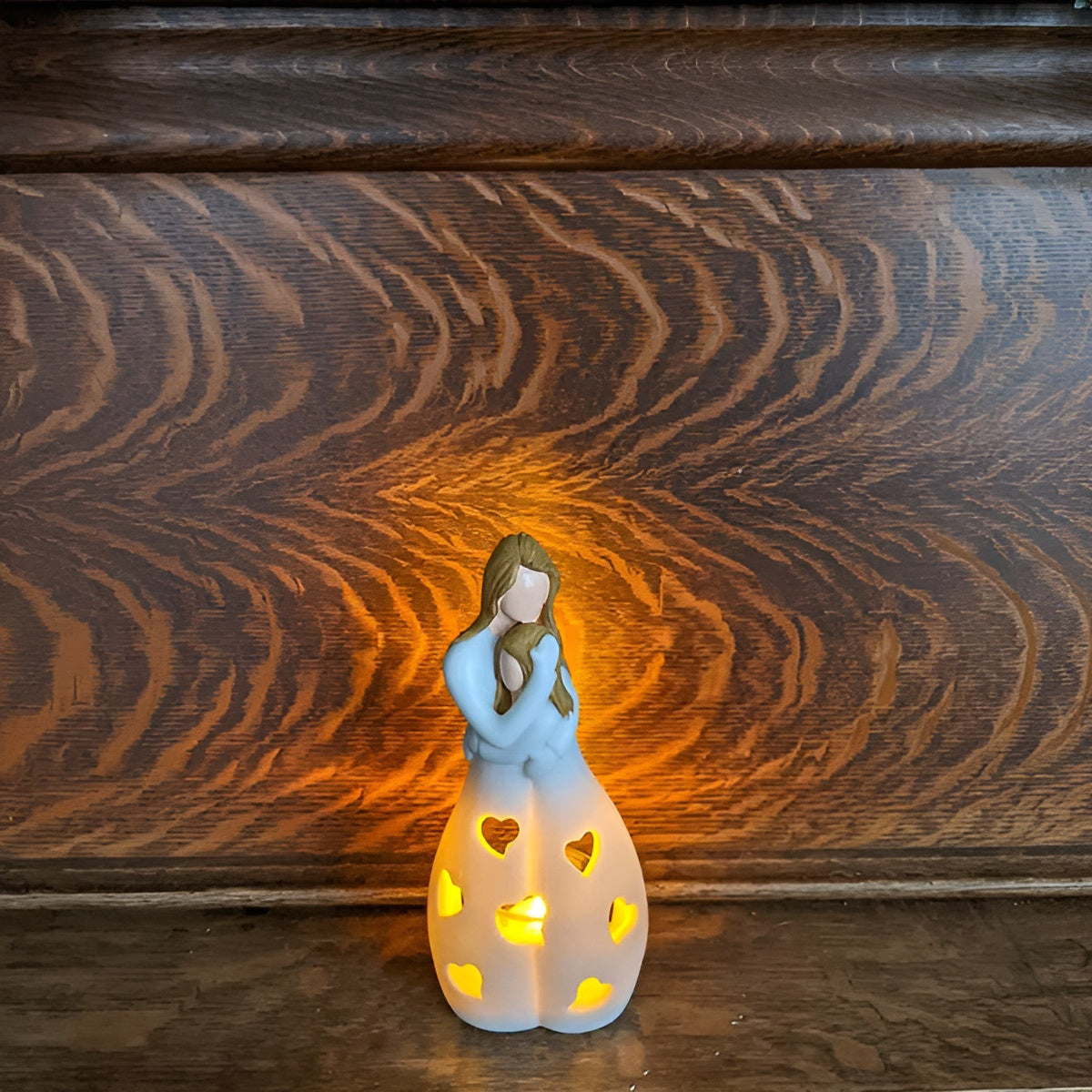 Heartwarming Mother & Daughter Statue Lamp | HeartGlow