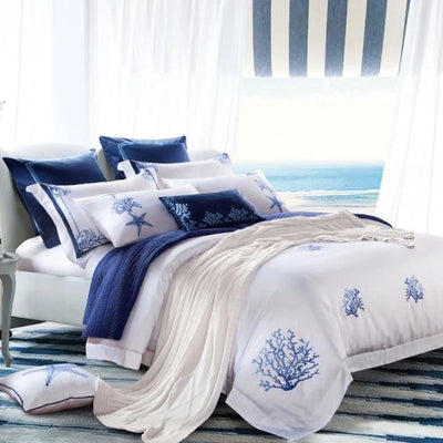 OceanBreeze Blue Coral Bedding Set