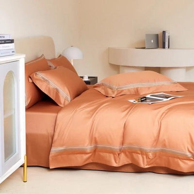 SunGlow Amsterdam Orange Bedding Set