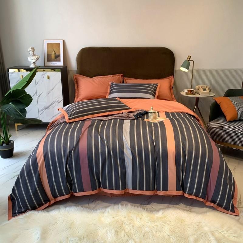 Striped duvet cover