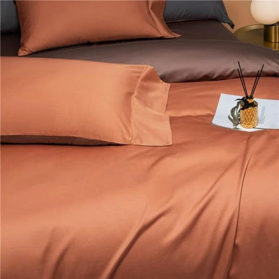 SunDream Prairie Orange Reversible Duvet Cover Set