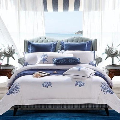 OceanBreeze Blue Coral Bedding Set