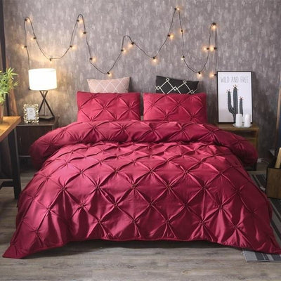 Pinch Pleat Duvet Cover Set - Classic and Comfortable | PleatedElegance